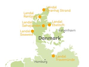 Danmarkskort | Ferieparker i Danmark og Tyskland